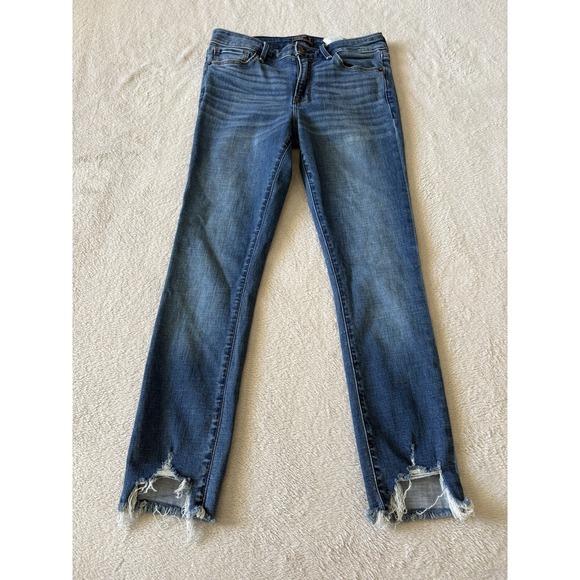Abercrombie & Fitch Denim - Abercrombie & Fitch Women's 27/4s Mid Rise Super‎ Skinny Ankle Blue Jeans